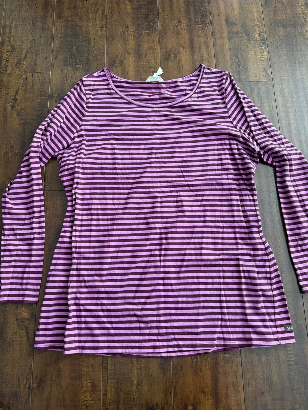 Matilda Jane Lavender and Magenta Striped Long-Sleeve Scoop Neck Top